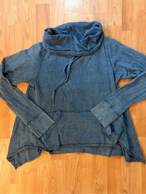 n Designed in New York Women's Gray Blue Cowl Neck Pullover Sweater Small